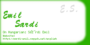 emil sardi business card